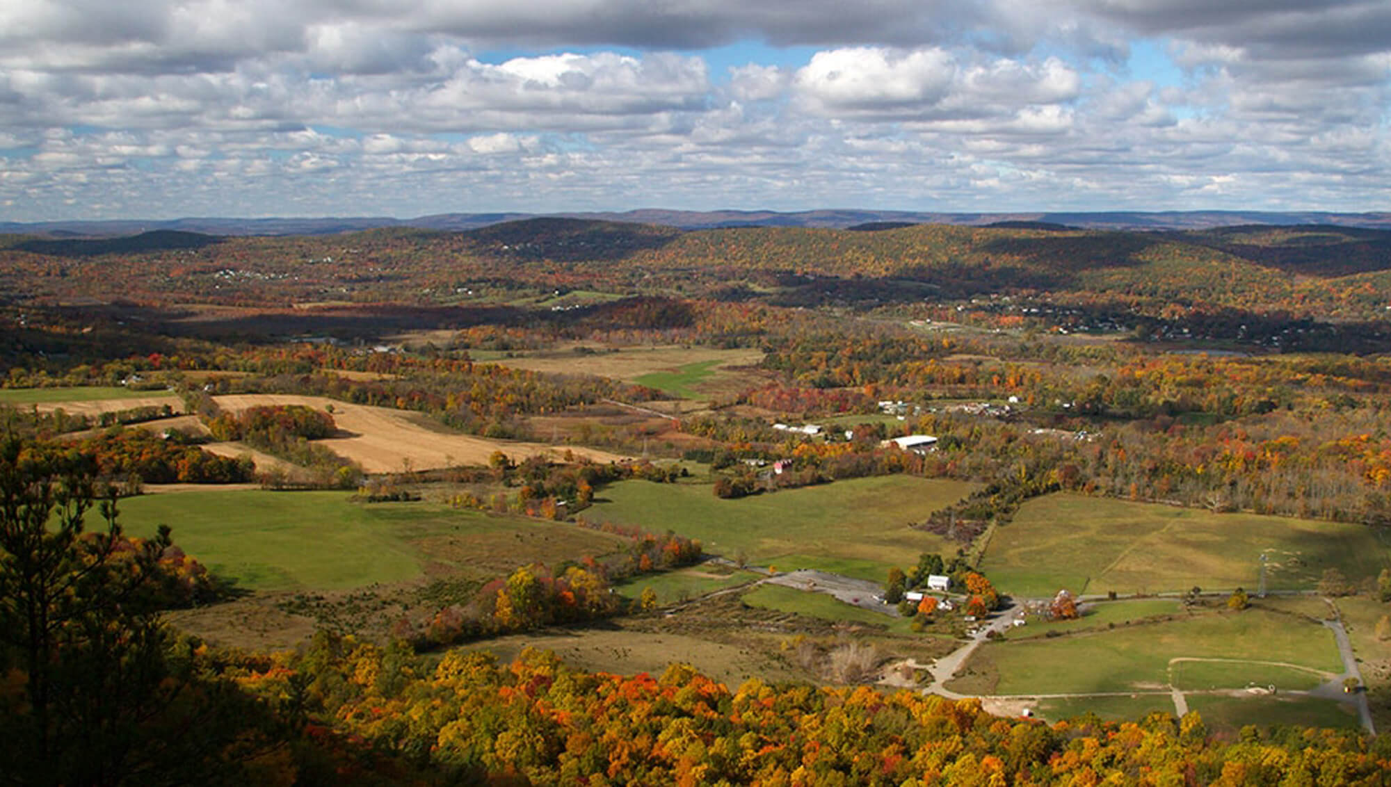Hikes at Stairway to Heaven. Scenic view of a valley filled with trees.